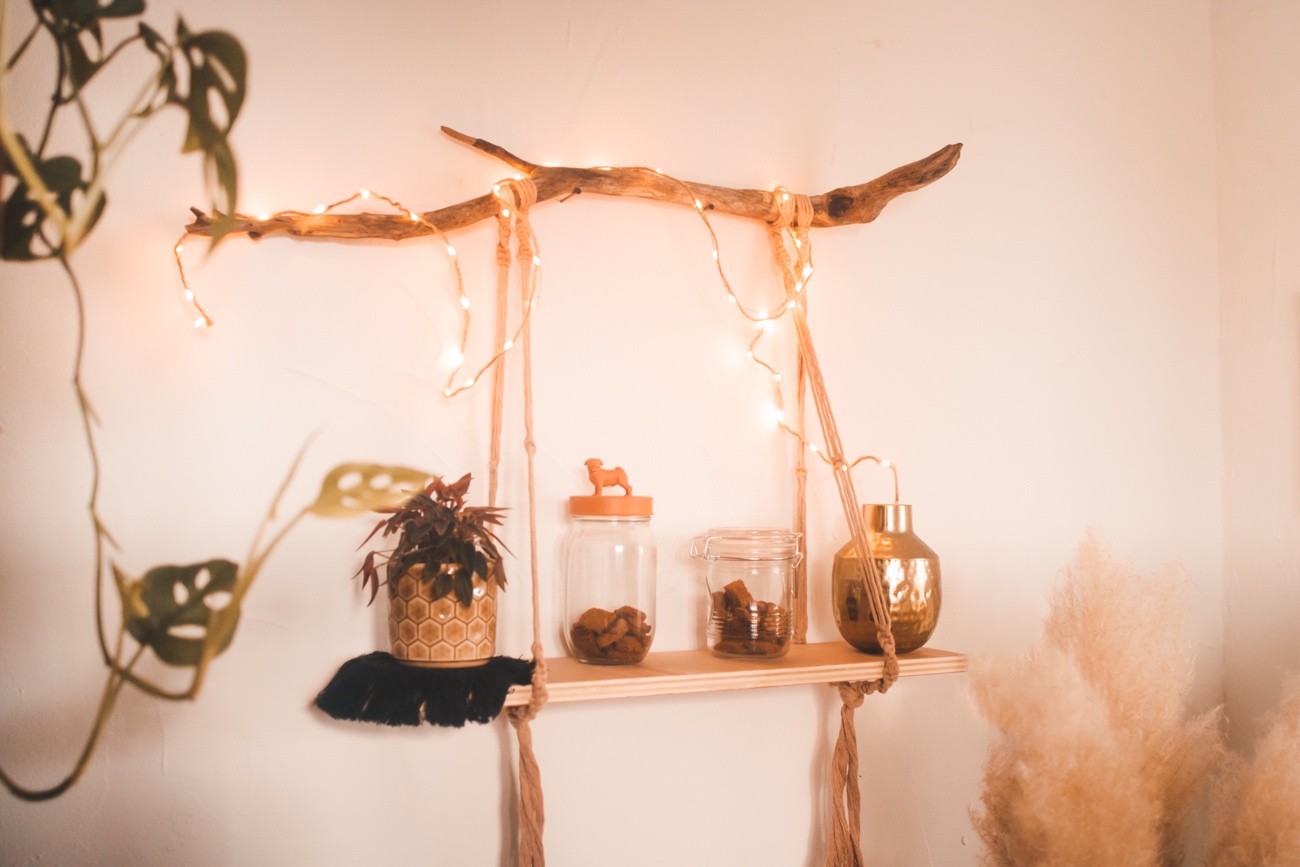 DIY Etagère en macramé